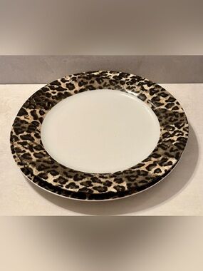 Set Of 2 Tienshan Fine China Leopard Dinner Plate 10.75" Dia.